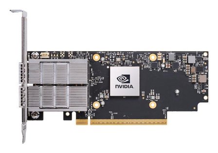 NVIDIA MCX713104AS-ADAT, ConnectX-7 HHHL Adapter Card, 25/50GbE, Quad-Port SFP56, PCIe 4.0 x16, Crypto Disabled, Secure Boot Enabled, Tall Bracket