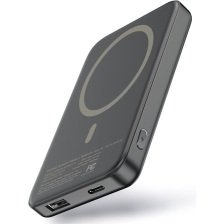 For MagSafe Bærbar Lader, 22.5W 10000mAh Trådløs Magnetisk Powerbank (Svart) kk