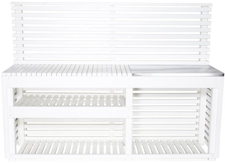 Jabo Horizont 4253 Utekök 220x162x67 cm Vit, Utemöbler