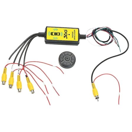 4 til 1 bil panoramisk 360 kamera video ryggekamera bryterboks Bil blindsoneskamera video bryterboks trådløs fjernkontroll