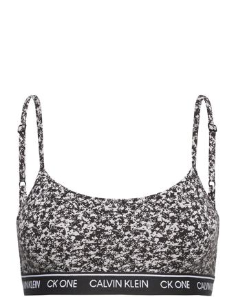 Unlined Bralette Lingerie Bras & Tops Soft Bras Tank Top Bras Svart Calvin Klein