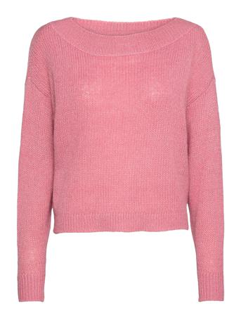Vigood Boat Neck Knit L/S Top/2 Pink Vila