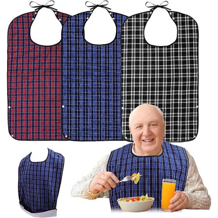 Aikuisen liina, 3 kpl uudelleenkäytettäviä säädettäviä vedenpitäviä ruudullisia liinoja