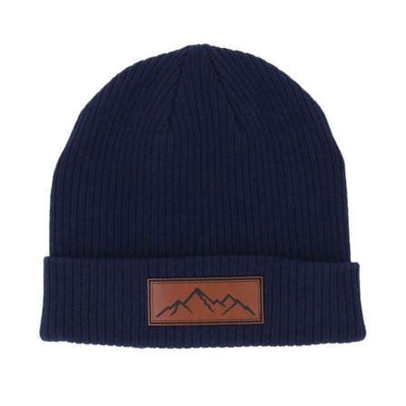 Wild Spirit - Blå cuff Beanie - Small Box Mountain Oxford Navy Cuff @ Hatstore