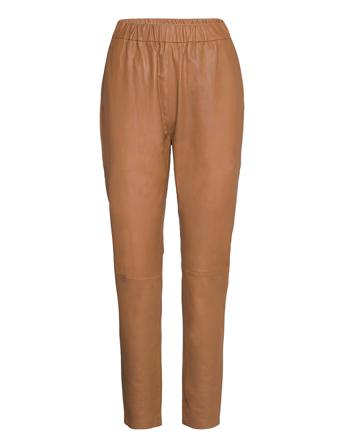 Pant Trousers Leather Leggings/Byxor Brun DEPECHE