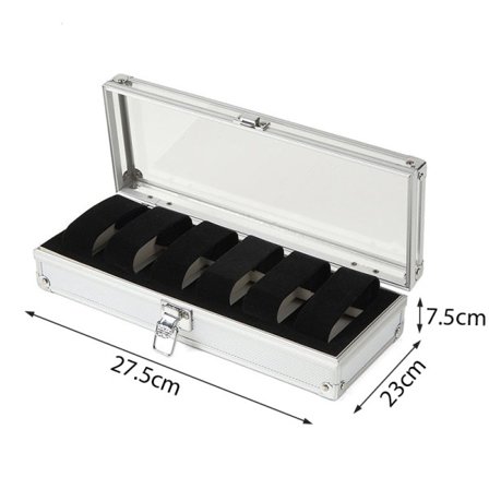 IC 6/12 ruudukkoa kellojen esittelylaatikko kotelo pidike lukittu korut S 6 lokeroa