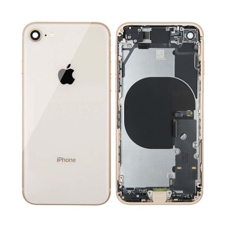 iPhone 8 Baksida med Komplett Ram - Guld