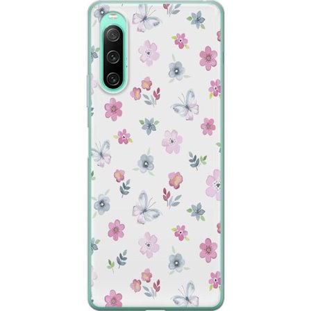 Mobilskal till Sony Xperia 10 IV med Blommor och fjärillar
