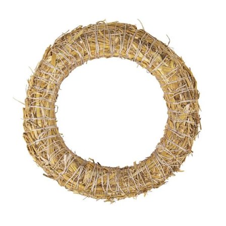 Håndlaget halmkrans 25cm