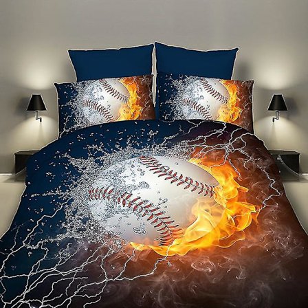 Basketboll Fotboll Påslakan Tredelat Sängklädesset Q