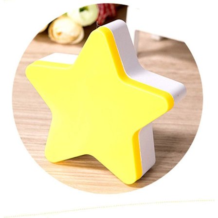 LED-nattlampa, väggkontakt, vägg med skymningssensor, nattlampa för baby, barn (gul)