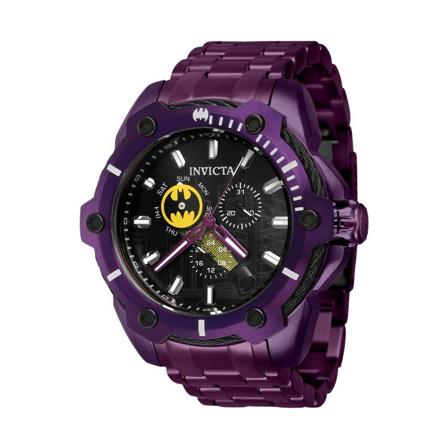 Invicta Watches, DC Comics - Batman 41383 Men's Quartz Watch - 53mm Fioletowy, Mężczyzna, Rozmiar: ONE Size