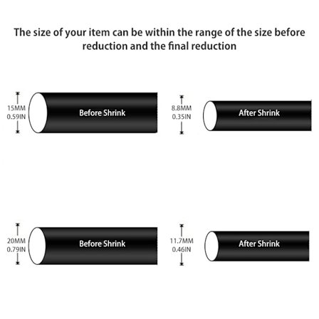 Meter Fiskestang Varmekrympbar Slange Skridsikker Vandtæt Badminton Ketcher Håndtag Cykelhåndtag Varmekrympeslange