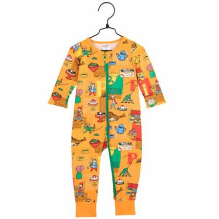 Pippi Trombon Pyjamas, Orange Storlek 74 - Martinex