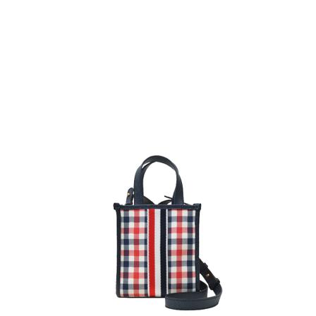 Thom Browne, Mini Tote Bag in Leather Czerwony, Kobieta, Rozmiar: ONE Size