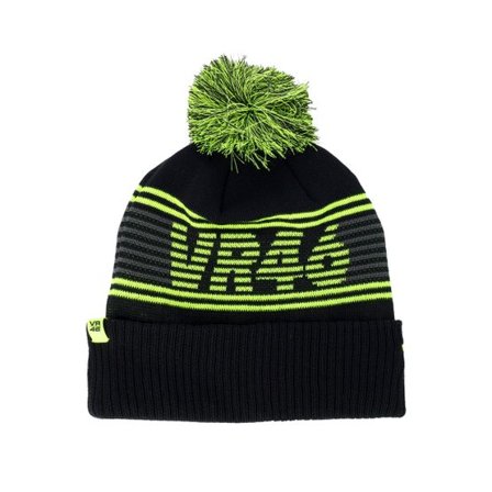 New Era - Motor Svart pom Beanie - VR46 Recycled Sport Knit Black Pom @ Hatstore