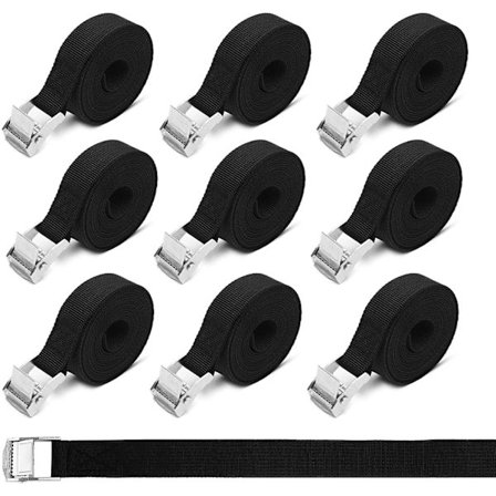 Kiinnitysremmit - 10 säädettävää lyhyttä remmiä, 2,5 cm x 60 cm
