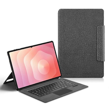Kompatibelt læderetui med touchpad og Bluetooth-kompatibelt tastatur med baggrundsbelysning til Samsung Galaxy Tab S11 Ultra