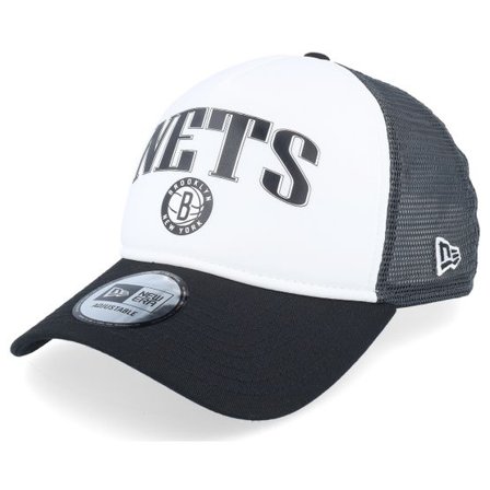 New Era - NBA Vit trucker Keps - Brooklyn Nets NBA Retro White/Black Trucker @ Hatstore