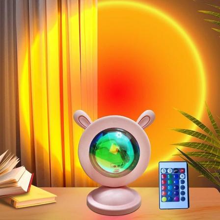 7W 16 väriä auringonvalon projektiolampun, USB UFO aurinkolampun, sateenkaaren LED-yövaloprojektorin valokuvaukseen lahjoja, Vlogiin, juhliin, 