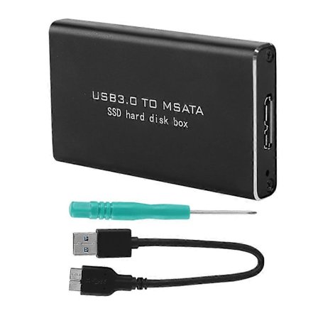 MSAta MINI PCI-E SSD Kiinteän levyn kotelo Kova levyn laatikko 6Gbps 30 * 30/50mm Musta