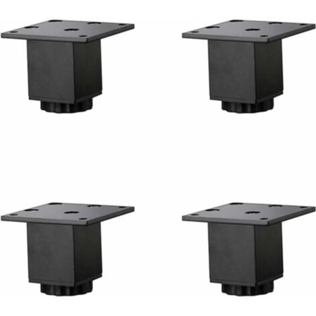 QU/4 x Justerbare møbelben i aluminiumslegering (5 cm/2 tommer), sofaben, sofabordsben, vaskeskabsbadeværelsesfødder, 5
