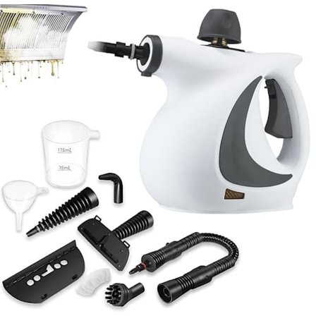 Håndholdt damprenser 1050W – 6 dyser, 3,0 BAR tryk, 350 ml vandtank til dybderengøring i hjemmet