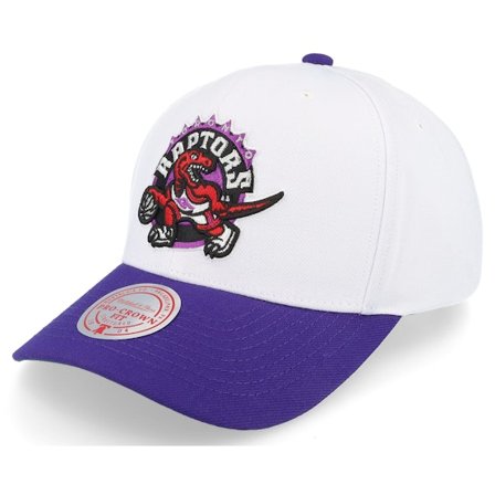 Mitchell & Ness - NBA White adjustable Czapka Z Daszkiem - Toronto Raptors Team 2 Tone 2.0 Pro White/Purple Adjustable @ Hatstore