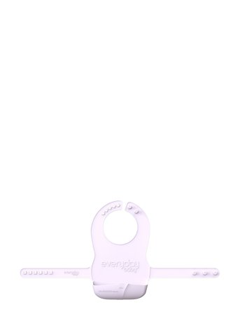 Everyday Baby | Silicone Bib With Belts Light Lavender | ONE SIZE