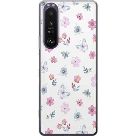 Mobilskal till Sony Xperia 1 III med Blommor och fjärillar