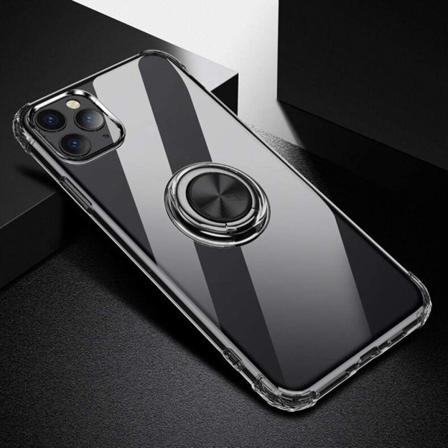tunn fodral med ring för iphone 12 pro|svart