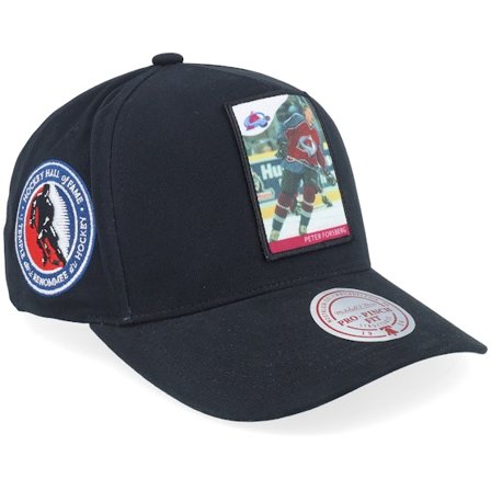 Mitchell & Ness - NHL - Black - adjustable - Cap - Colorado Avalanche Player Pro Crown Peter Forsberg Black A-frame Adjustable - Hatstore