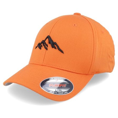 Wild Spirit - Orange flexfit Keps - Mountain 3d Black/Orange Flexfit @ Hatstore