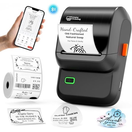 2025 Siste Modell Etikettmaskin med Tape, M100 Bluetooth Etikettskriver, Allsidig App med 2000 Ikoner og 300 Maler, 2 Tommer