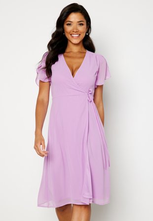 Bubbleroom Occasion Grienne Wrap Midi Dress Lilac Klær