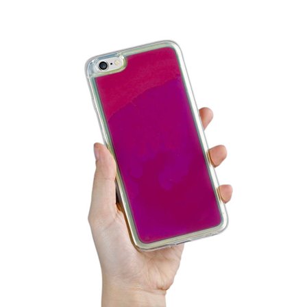 Liquid Neon Sand cover til iPhone 6/6s Plus - Violet