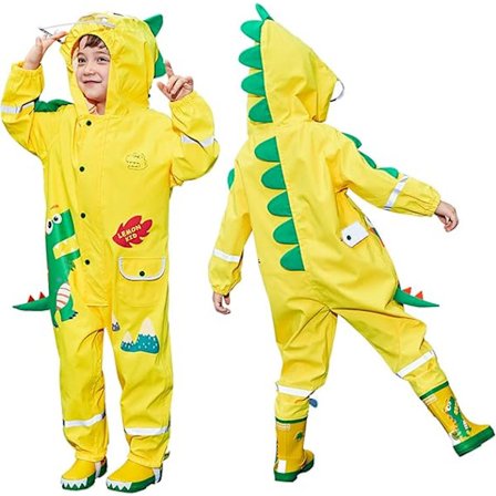 Regnjakke Gutt Jente Hettemøkke Regnsett Barn Jakke Bukse