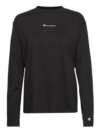 Crewneck T-Shirt Langærmet T-shirt Sort Champion