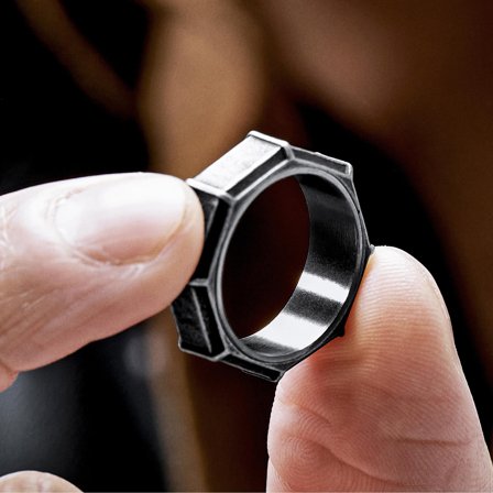 Pearce Torque Vintage and Black Ring for Men - Steel rings