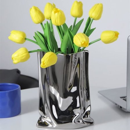 Keramisk vase, moderne blomster vase, minimalistisk vase til hjemmet
