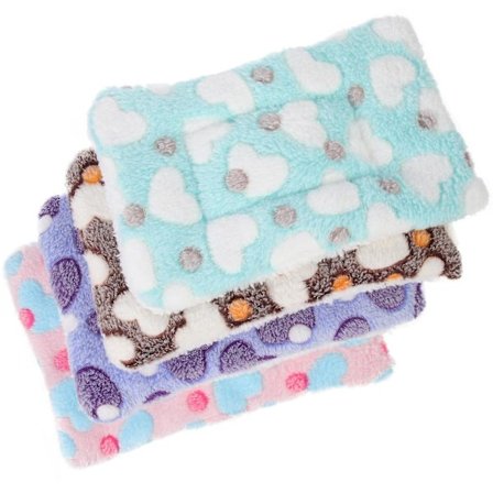 4-pak hamster bur-måtte, varmt hamsterunderlag, sovepude til små dyr, kæledyrs hvile seng (25X17X0.3CM, som vist på billedet)