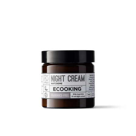 Ecooking Natcreme Parfumefri 50 ml - Græskar & Rødalger, Argireline