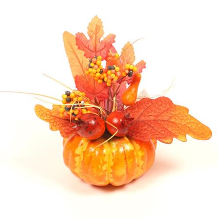Halloween Pumpa Lönnlöv Fest Hem Rum Dekoration Sun Flower Green