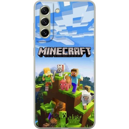 Yhteensopiva Puhelinkuori Samsung Samsung Galaxy S21 FE 5G Minecraft Creeper lohko pikseli retro peli