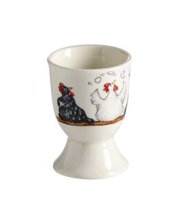 Æggebæger Høns med håndtegnet motiv Hvid - Nääsgränsgården