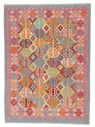 173X237 Dywan Kilim Afgan Old Style Orientalny Brunatny/Czerwony (Wełna, Afganistan) Carpetvista