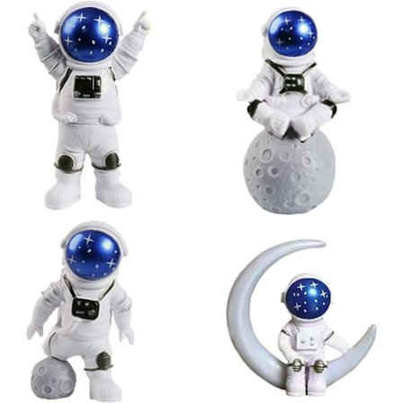 Astronaut Pynt Rummandmand Model Hjem Stue Bord Dekoration Fødselsdag Gave Bordpynt 4 Pak Stjerneklar Himmel