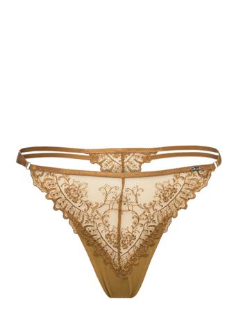 Brief Luna Thong Low Stringtruse Undertøy Brun Lindex