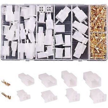 200 stk. 2,8 mm bilkontaktsett 2 3 4 6-pinners elektriske ledningskontaktersett for motorsykkel, bil, båter, elektriske instrumenter