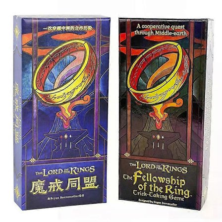 The Lord of The Rings The Fellowship of The Ring -temppupeli, kaksikielinen lautapeli, yhteistyöstrategiakorttipeli, seikkailu